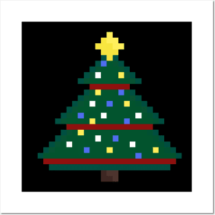 Christmas Tree Pixel Art Posters and Art